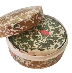 Vintage highmount quality 8 coasters with container.   Made in Japan.